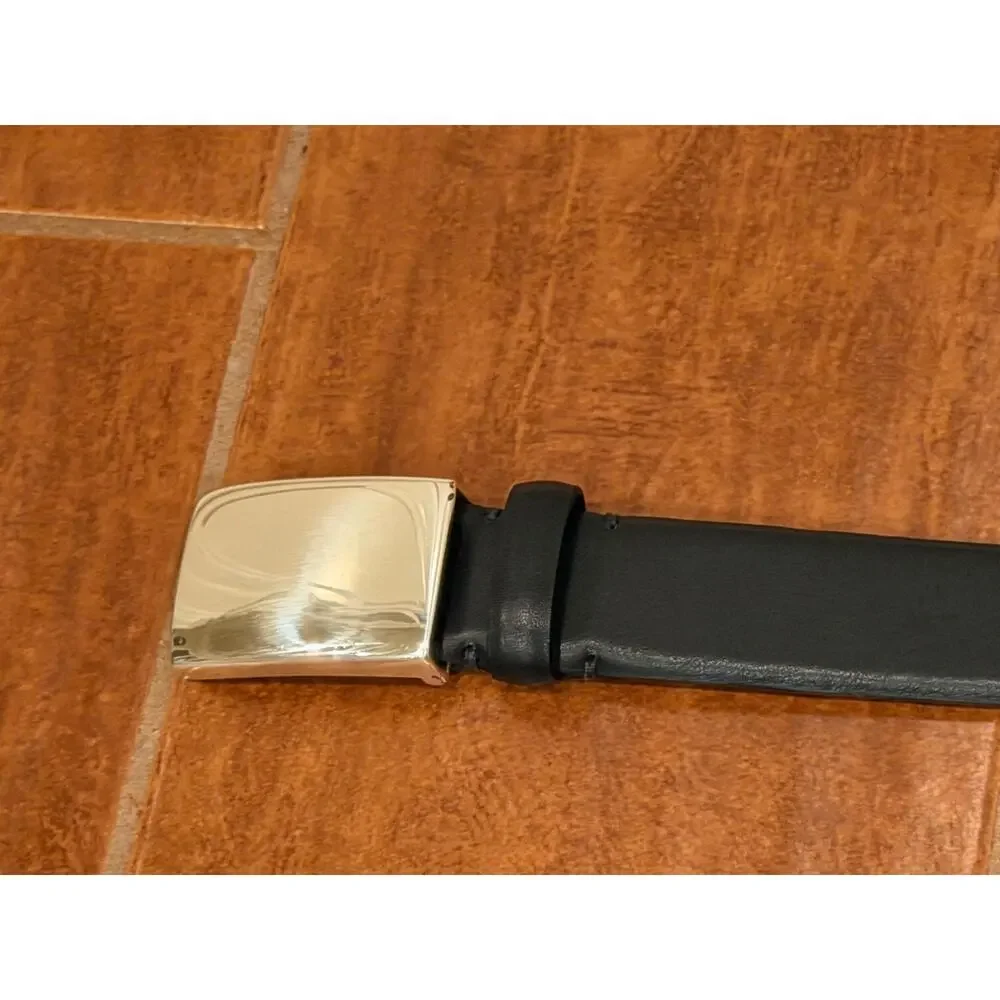 Saks Fifth Avenue Black Italian Leather Belt Size 34